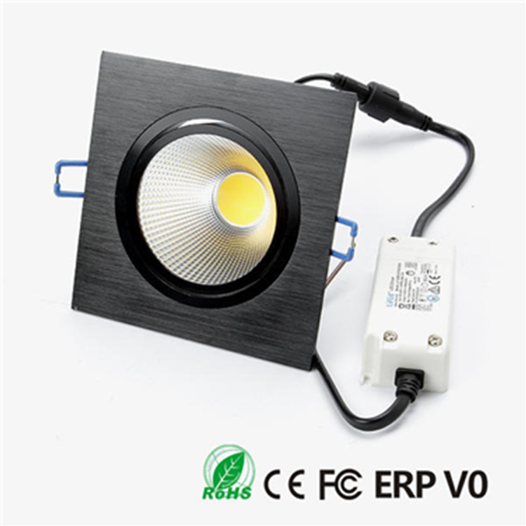 10w Square Adjustable Hotel LED COB Recessed Downlight