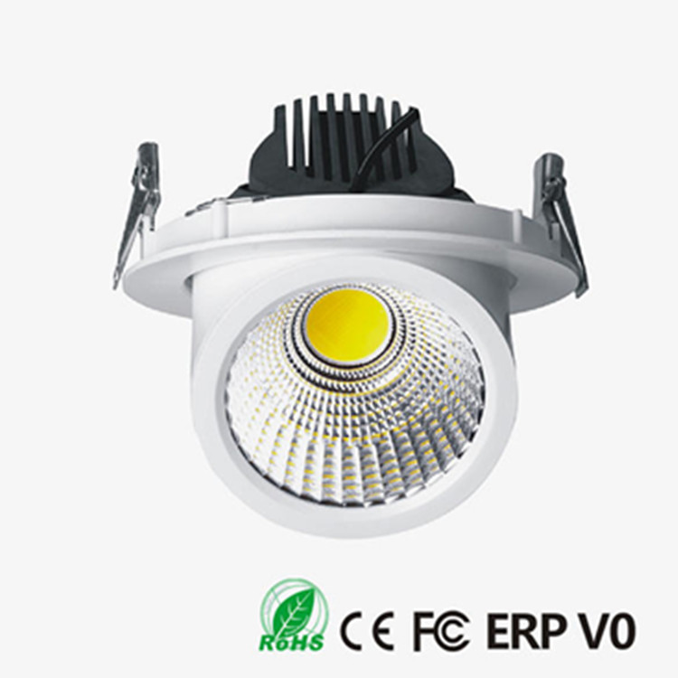 20W Dimmable 90 degree Rotatable COB LED Gimbal Recessed Light