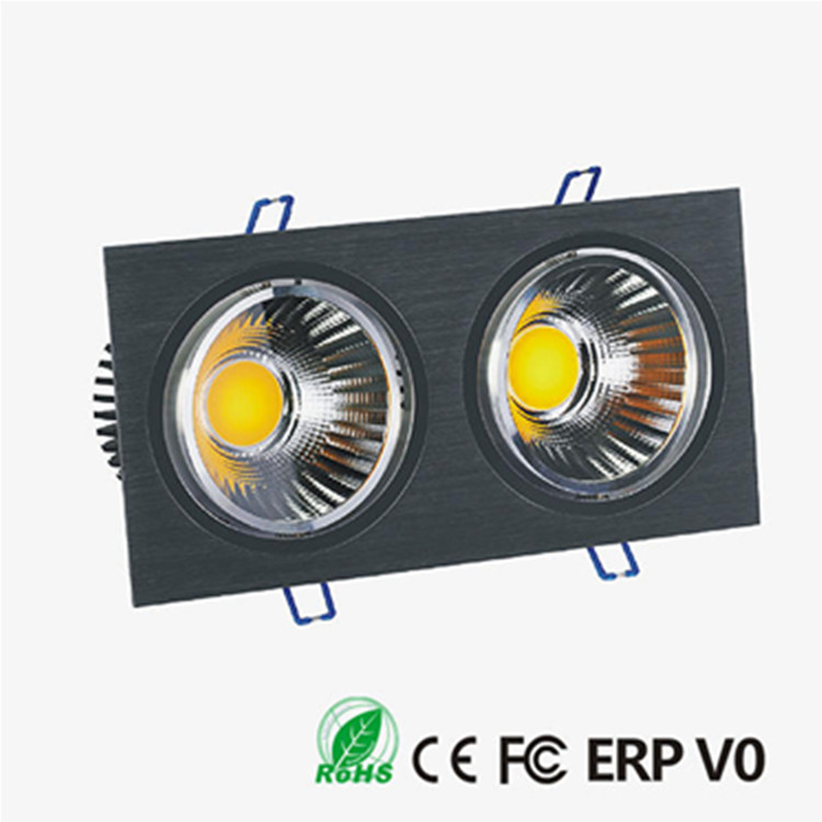 2X20W Rectangular Double-head LED Ceiling Downlight