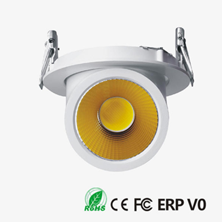 30W 90 degree Rotatable COB LED Recessed Downlight with 5 Years Warranty