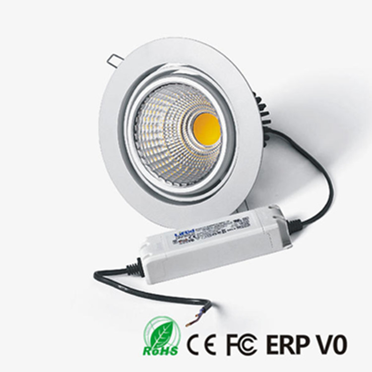 30W Rotatable ROHS High CRI COB LED Downlight