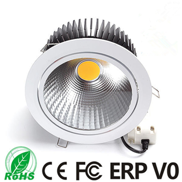 40W High CRI Tiltable Aluminum COB LED Downlight