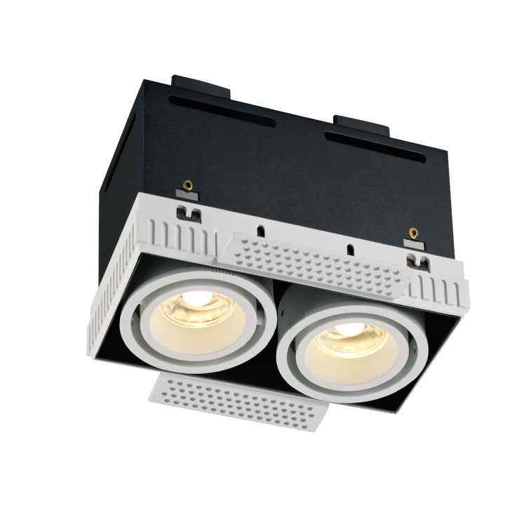 Embeded 2*10watt led adjustable cob downlight