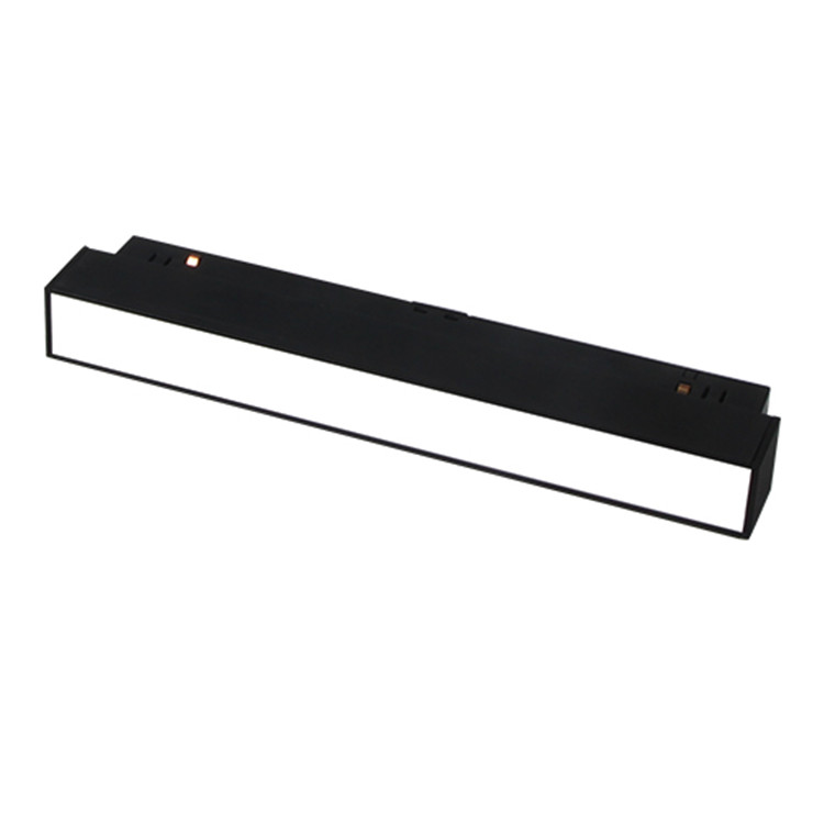 magnetic system DC48V with indoor aluminum linear light with recessed surface mounted trimless black