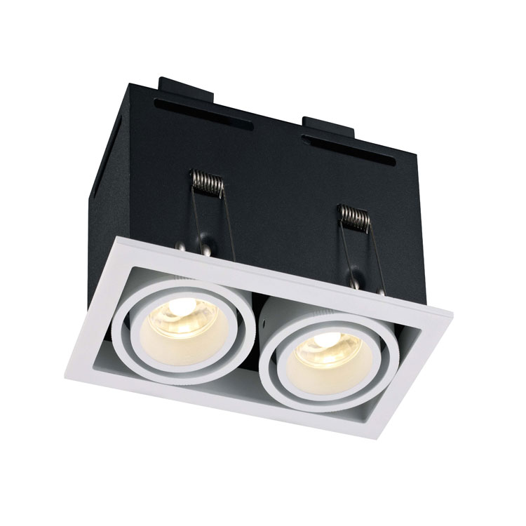square indoor 2*10Watt recessed led downlight