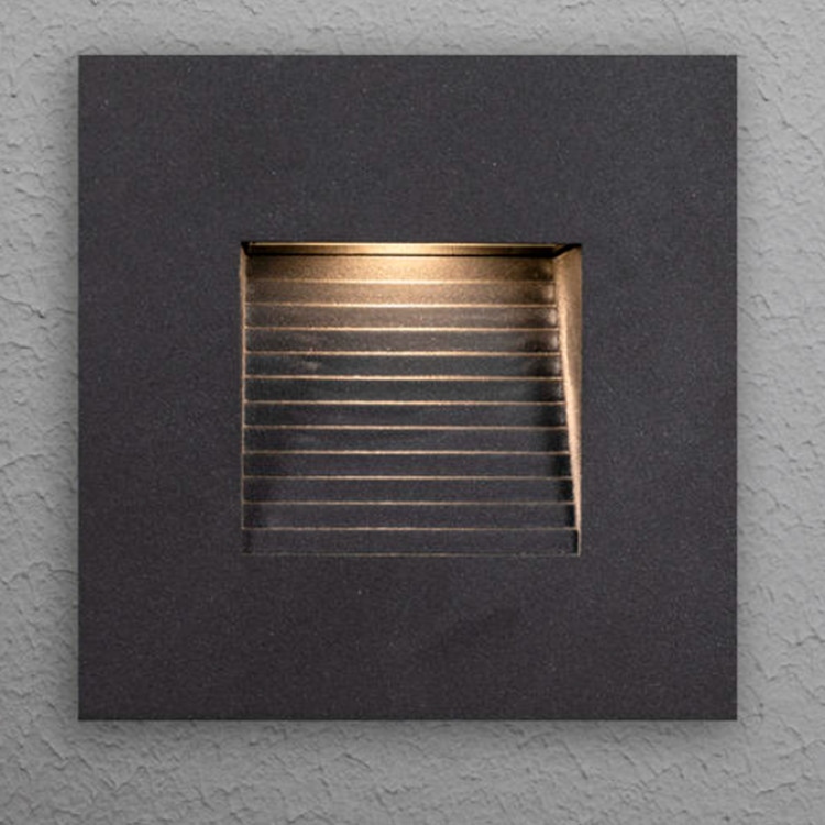 square oudoor IP65 3watt led recessed wall light