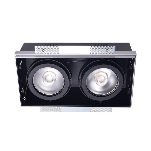 trimless double head AR111 recessed down light fixture for indoor